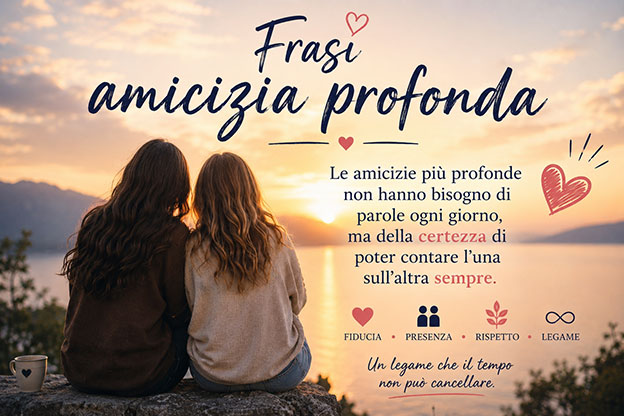 Le più belle frasi di amicizia profonda