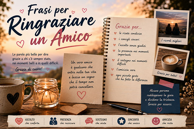 Frasi per ringraziare un amico: dediche sincere per dire grazie